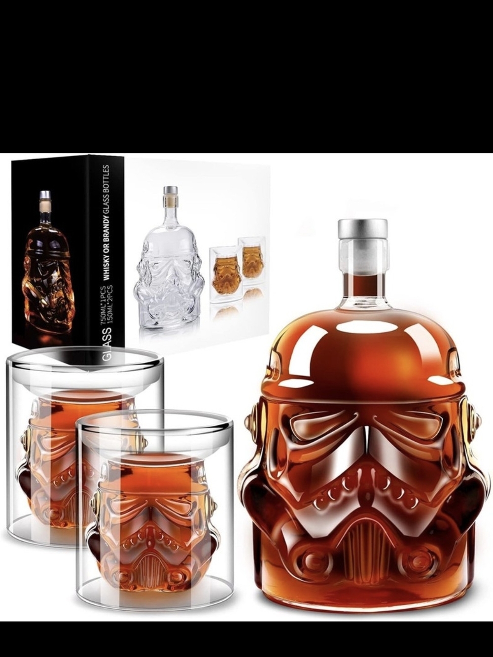 Stormtrooper Whiskey Decanter Set - Transparent w/2 Glasses